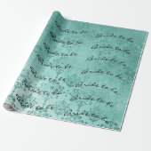 Personalisierte Brush Bridge zu Aqua Damask Geschenkpapier (Ungerollt)