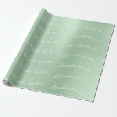 Personalisierte Brush Bridge zu Minze Green Geschenkpapier (Ungerollt)
