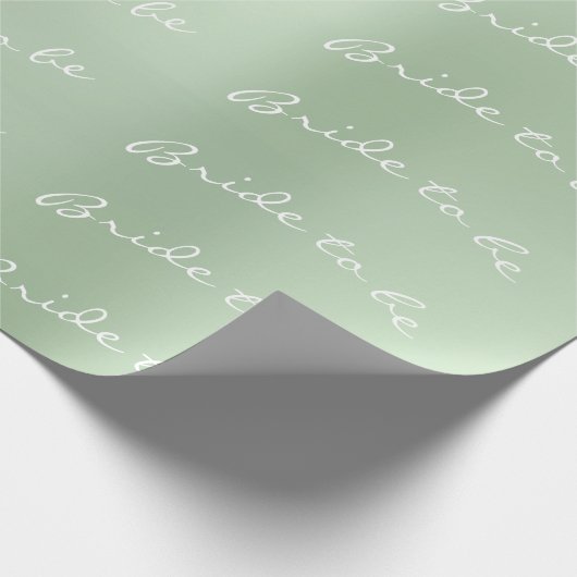 Personalisierte Brush Bridge zu Minze Green Geschenkpapier (Ecke)