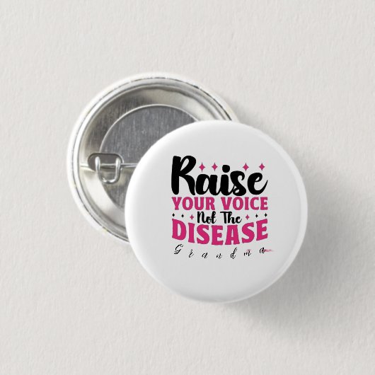 personalisierte Brustkrebs-Komik - Zitat 2024 Button (Vorne & Hinten)