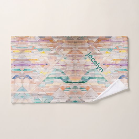 Personalisierte bstracte multicolors, rosa blau, l handtuch (Handtuch)