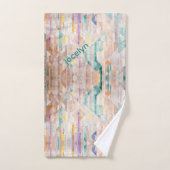 Personalisierte bstracte multicolors, rosa blau, l handtuch (Handtuch)