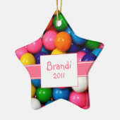 Personalisierte Bubblegum-Ornament Keramik Ornament (Links)