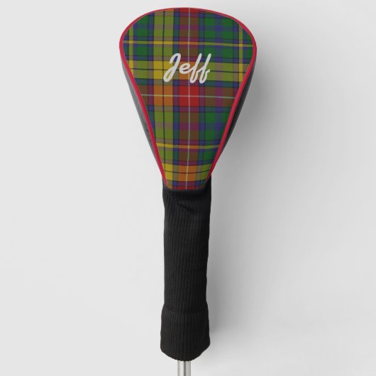 Personalisierte Buchanan Tartan Karierte Treiberab Golf Headcover (Vorderseite)