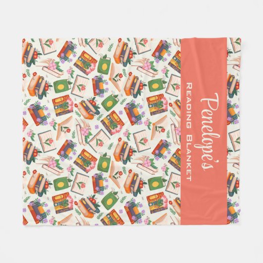 Personalisierte Buchauswertung Fleecedecke (Vorderseite (Horizontal))