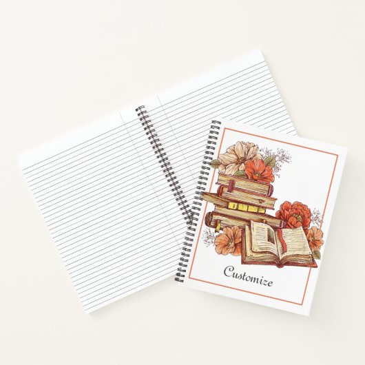 Personalisierte Bücher und Blume (Innenseite)