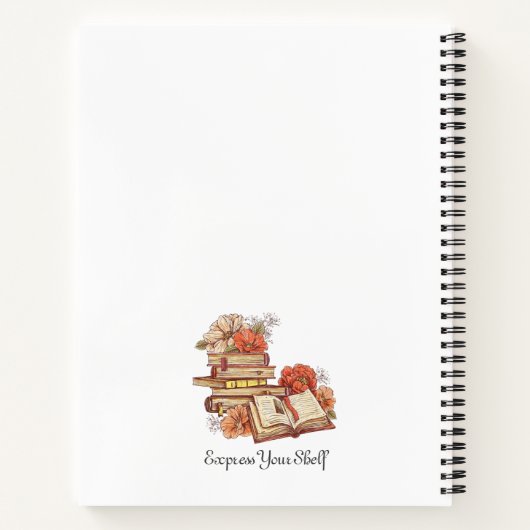 Personalisierte Bücher und Blume (Rückseite)