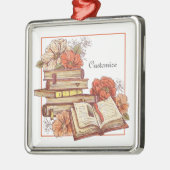 Personalisierte Bücher und Blume Ornament Aus Metall (Links)