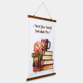 Personalisierte Bücher und Tee Wandteppich Mit Holzrahmen (Gewinkelt)