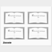 Personalisierte Buchkleber (dieses Buch gehört zu) Rechteckiger Aufkleber (Blatt)