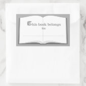 Personalisierte Buchkleber (dieses Buch gehört zu) Rechteckiger Aufkleber (Tasche)