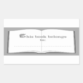 Personalisierte Buchkleber (dieses Buch gehört zu) Rechteckiger Aufkleber