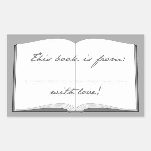 Personalisierte Buchkleber (dieses Buch ist von Rechteckiger Aufkleber (Vorderseite)