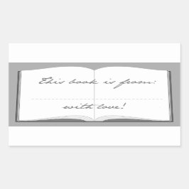 Personalisierte Buchkleber (dieses Buch ist von Rechteckiger Aufkleber