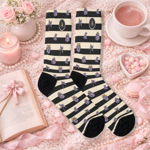 Personalisierte Buchliebhaberin Akademie Zauberer Socken