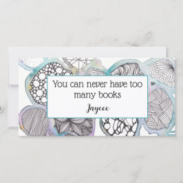 Personalisierte Buchnote, gemischte Medienkunstkun Dankeskarte