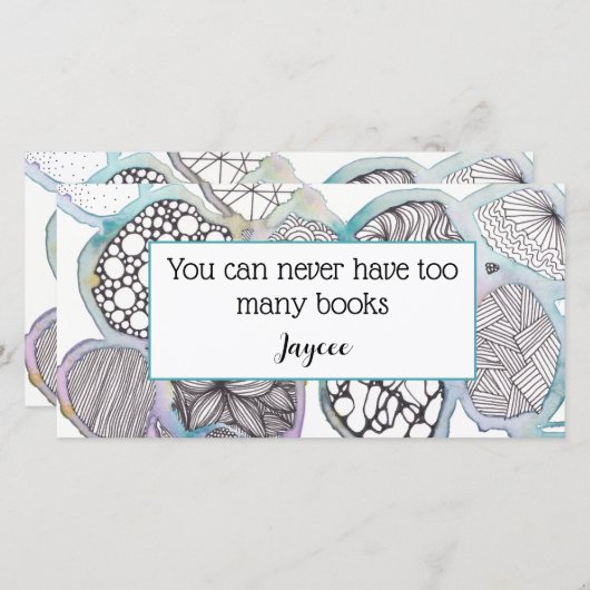 Personalisierte Buchnote, gemischte Medienkunstkun Dankeskarte (Vorne/Hinten)