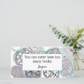 Personalisierte Buchnote, gemischte Medienkunstkun Dankeskarte (Stehend Vorderseite)