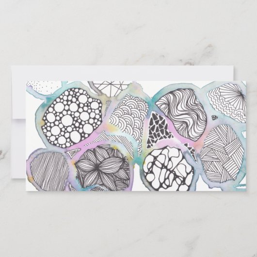 Personalisierte Buchnote, gemischte Medienkunstkun Dankeskarte (Rückseite)