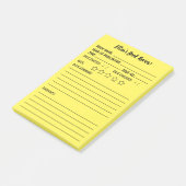 Personalisierte Buchprüfung & Infonachrichten Post-it Klebezettel (angewinkelt)