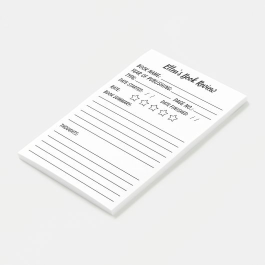 Personalisierte Buchprüfung & Infos Post-it Klebezettel (angewinkelt)