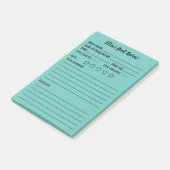 Personalisierte Buchprüfung und Info-Hinweise Post-it Klebezettel (angewinkelt)