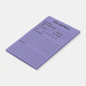 Personalisierte Buchprüfung und Info-Hinweise Post-it Klebezettel (angewinkelt)