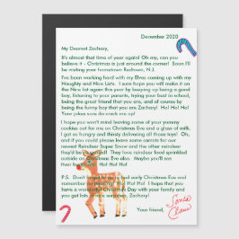 Personalisierte Buchstaben aus dem Magazin Santa R Magnetkarte