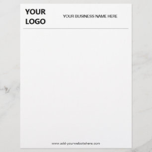 Personalisierte Buchstaben mit Logo-Namen und Webs Briefbogen