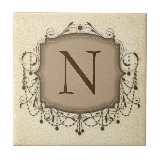 Personalisierte Buchstabenfliesen, dekorativer Kro Fliese (Vorderseite)