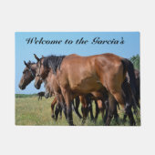 Personalisierte Bucht-Pferdetür-Matte Fußmatte (Vorderseite)