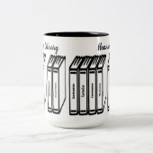 Personalisierte Buchtitel Zweifarbige Tasse (Mittel)