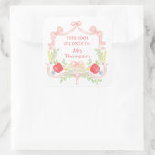 Personalisierte Buchungsplatte | Klassenlehrer Quadratischer Aufkleber (Tasche)