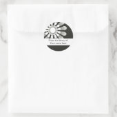 Personalisierte Buchzeichen (3) Moderne Blume Runder Aufkleber (Tasche)