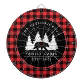 Personalisierte Büffalo Kariert Bärenwaldhütte Dartscheibe (vorne)