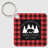 Personalisierte Büffalo Kariert Bärenwaldhütte Schlüsselanhänger (Vorderseite)