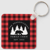 Personalisierte Büffalo Kariert Bärenwaldhütte Schlüsselanhänger (Rückseite)