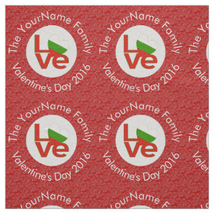 Personalisierte bulgarische rote LOVE-Flagge Stoff