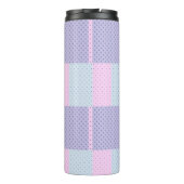 Personalisierte Bulldog und Whimsikäre Blume Thermosbecher (Rückseite)