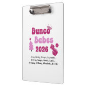 Personalisierte Bunco-Babe Klemmbrett (Links)