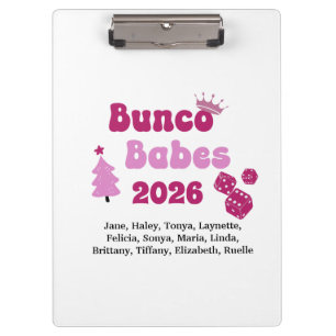 Personalisierte Bunco-Babe Klemmbrett