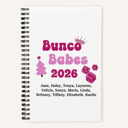 Personalisierte Bunco-Babe Notizblock (Vorderseite)