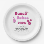 Personalisierte Bunco-Babe  Pappteller (Vorderseite)
