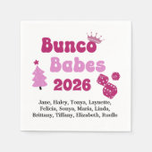 Personalisierte Bunco-Babe Serviette (Vorderseite)