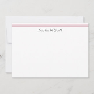 Personalisierte Bunny & Hearts Stationary Card Mitteilungskarte