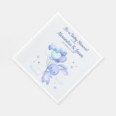 Personalisierte Bunny Rabbit Woodland Babydusche Serviette (Ecke)