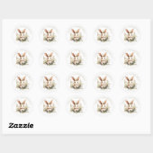 Personalisierte Bunny Round Stickers (Blatt)