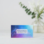 Personalisierte bunte abstrakte geometrische visitenkarte (Stehend Vorderseite)