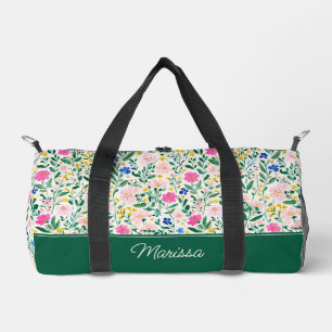 Personalisierte Bunte Blumen-Duffeltasche Duffle Bag