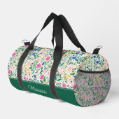 Personalisierte Bunte Blumen-Duffeltasche Duffle Bag (Rechte Ecke)